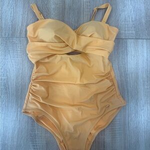 Popilush Bandeau One Piece Swimsuit with Tummy Control